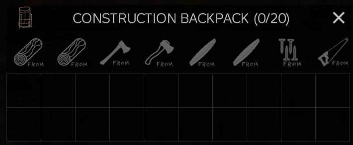 Building backpack - inventory